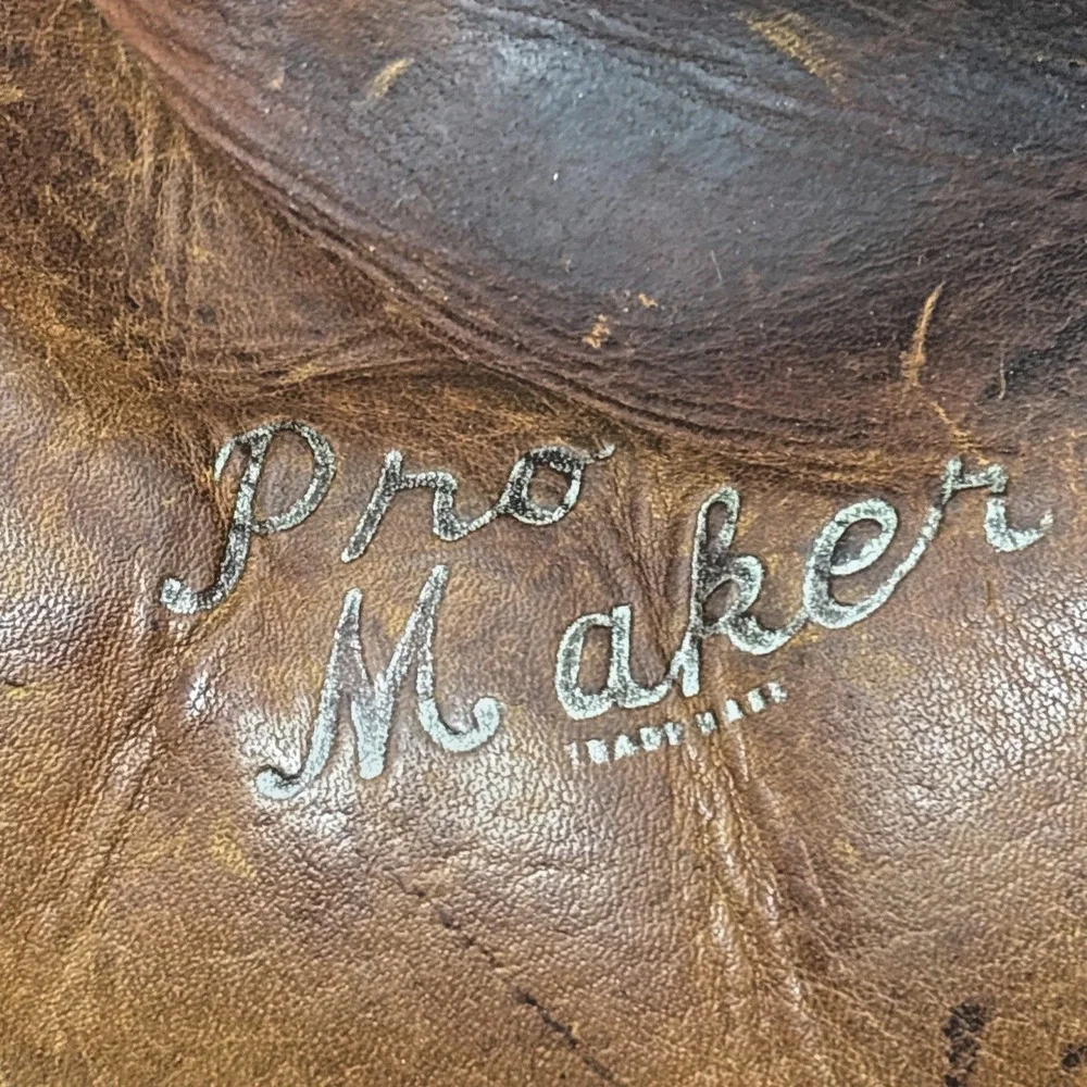 Vintage 1950s Al Walker Denkert M228LL Leather Catchers Mitt RHT